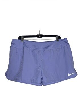 Nike DRI-FIT Athletic Shorts Purple Size XXL White Swoosh NWT Moisture Wicking